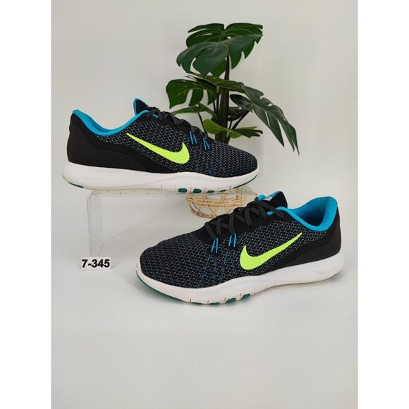 Nike Women's Flex Trainer Black Mesh Running Shoes Size 7.5 US - Picture 1 of 8